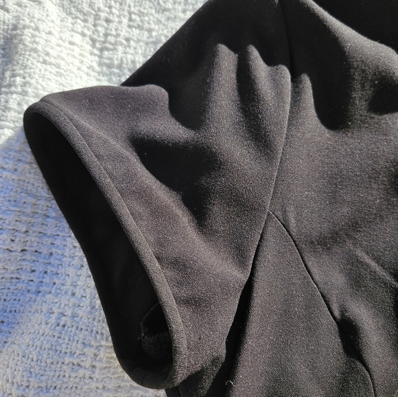 Bcbgmaxazria Dress Women's Black Size Medium Lace Back Ruched Waist BCBG - Picture 6 of 16